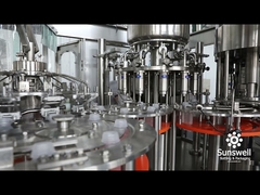 5000bph 250ml SquareRectangular PP bottle hot filling juice rinsing filling capping triblock