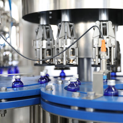 Automatic 2 oz glass bottle tonic rinsing servo piston filling capping machine