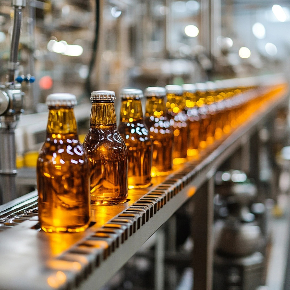 Automatic 3-in-1 Rinsing Filling Capping Glass Bottle Beer Bottling Machine