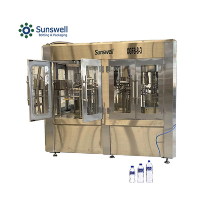 Roterende waterzuiverings- en flesseninstallatie Minerale watervulmachine