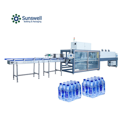 Verpakkingsmachine voor aromatische sappen, plastic verpakkingsmachine voor frisdranken, PE-filmverpakkingsmachine voor glazen flessen