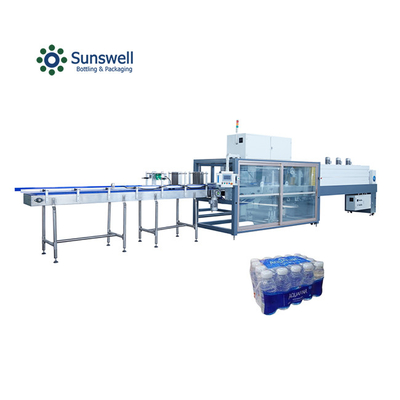 Volledig automatische warmte krimptunnel flessen verpakkingsmachine soft drink plastic afdichter klein formaat krimp verpakkingsmachine